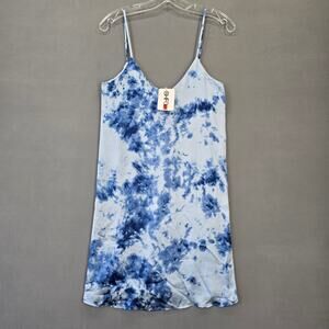 Fore Blue Mini Slip Dress NEW Sundress Adjustable Spaghetti Straps Women Size XS